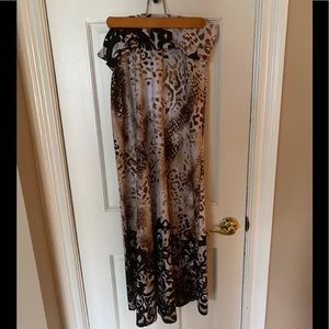 Long animal print skirt